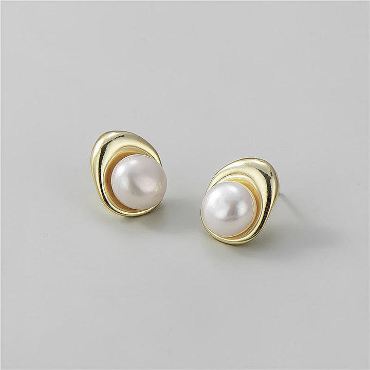 Melting Pearl 925 Sterling Silver Earrings