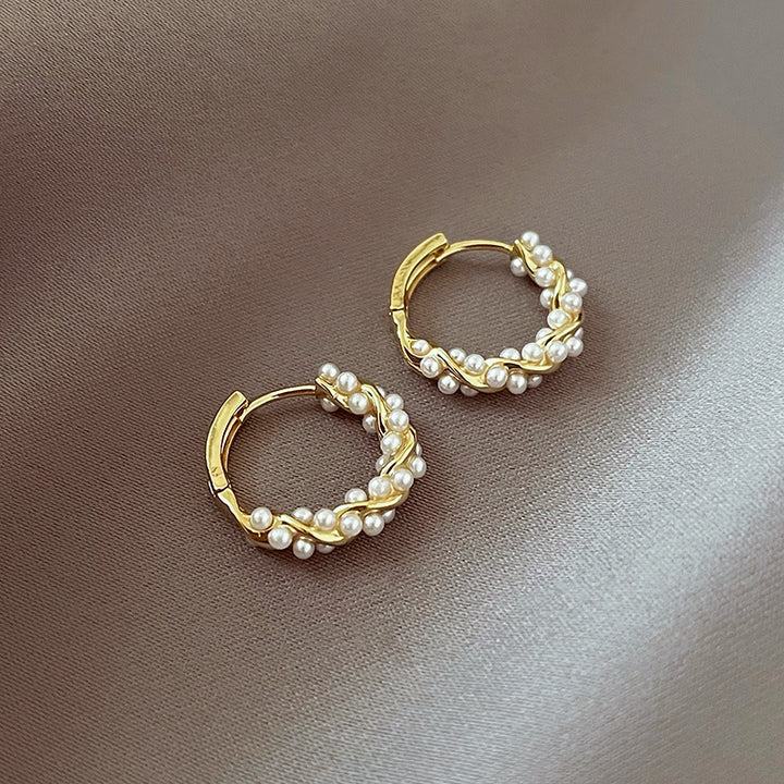 Little Pearl Hoop Earrings