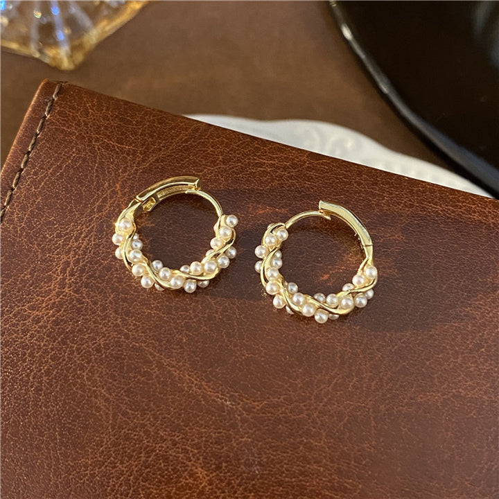 Little Pearl Hoop Earrings