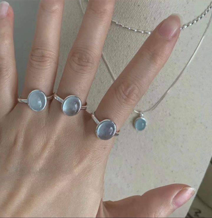 Aquamarine Sterling Silver Ring