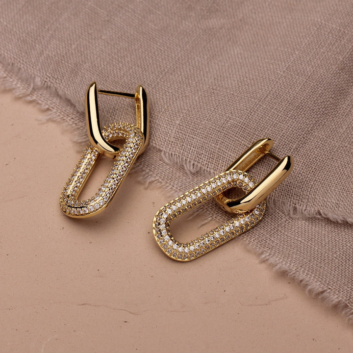Gold Rectangle Hoops