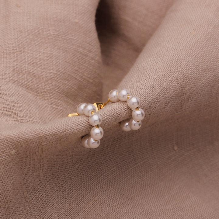 Mini Pearl Hoops