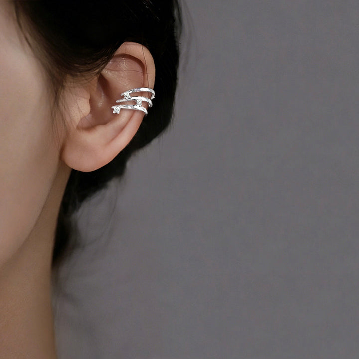Minimal Crystal Ear Cuff