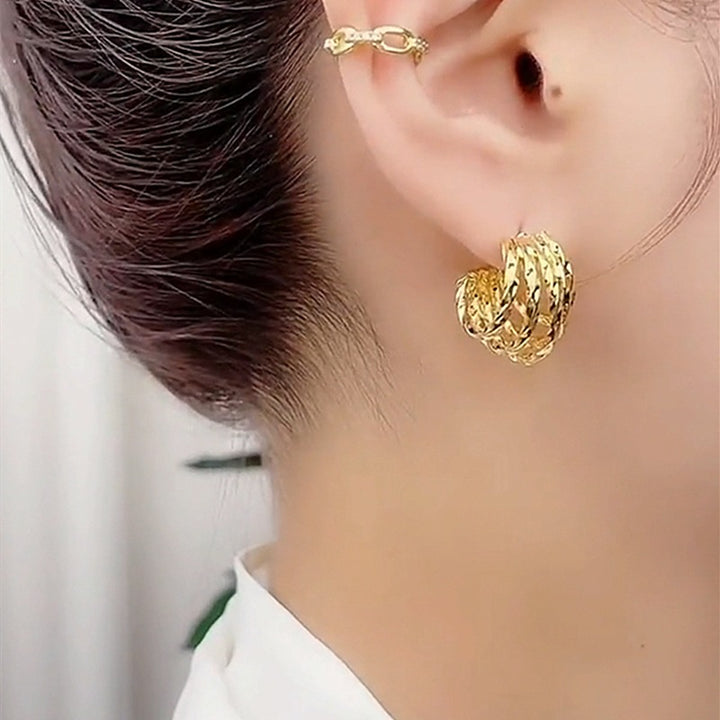 Vintage Twist Multi-Layer Earrings