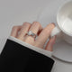 S925 Sterling Silver Ultimate Double Band Matte Sparkling Ring