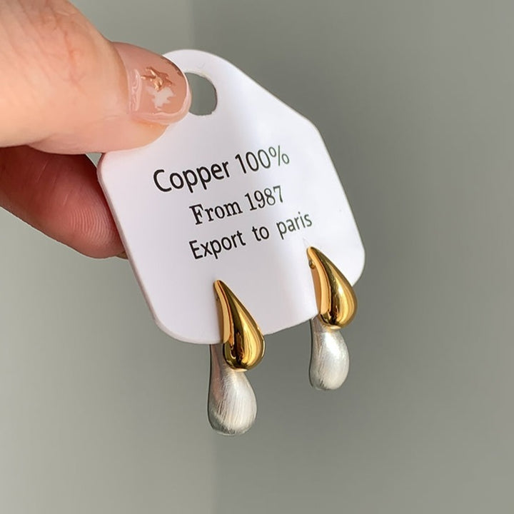 Gold and Silver Drop Earrings