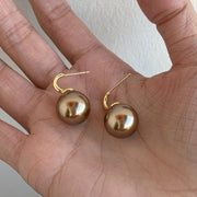 Champagne Pearl Stud Earrings