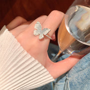 Ice Blue Butterfly Ring