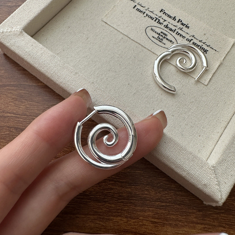 Swirl Sterling Silver Geometric Ring/Earrings