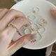 Smile Sterling Silver Beaded Adjustable Ring