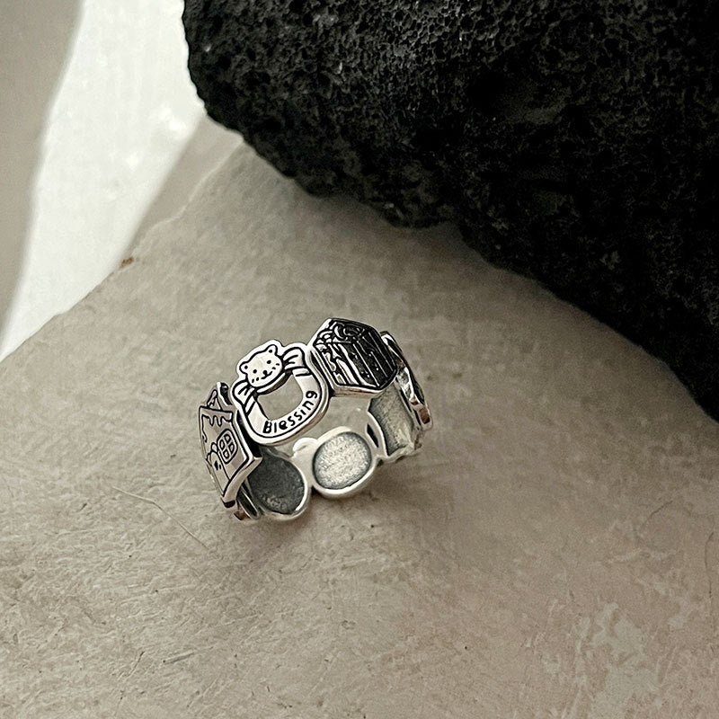 Gingerbread Man Adjustable Ring