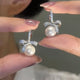 Zirconia Bow Pearl Earrings