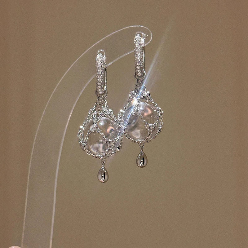 Vintage Crystal Bubble Drop Earrings