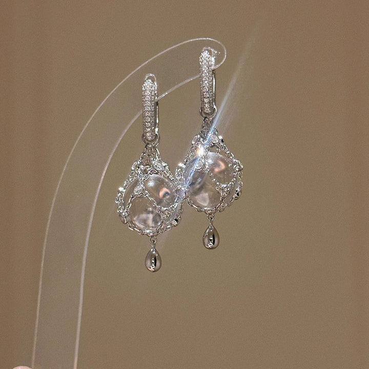 Vintage Crystal Bubble Drop Earrings