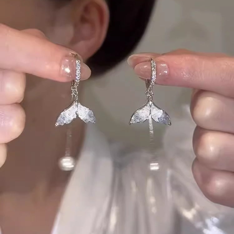 Spring/Summer Gradient Blue Fishtail Earrings