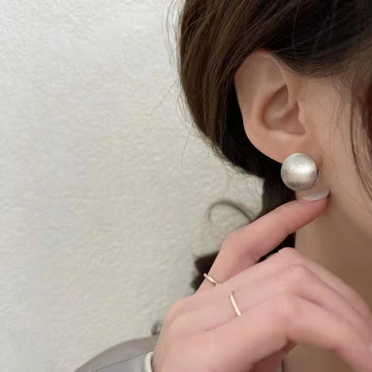 Classic Frosted Orb Earrings
