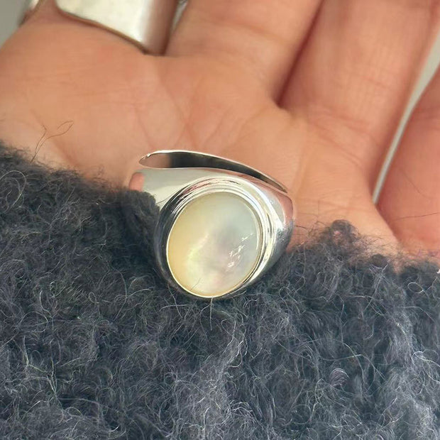 S925 Sterling Silver Pinctada Albina Ring