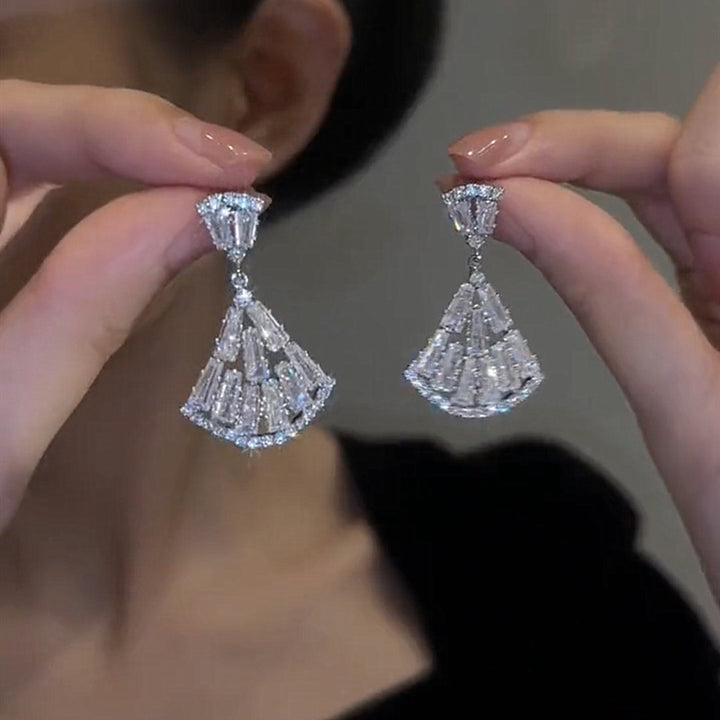 Zirconia Skirt Earrings