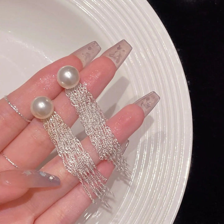 Pearl Tassel Earrings