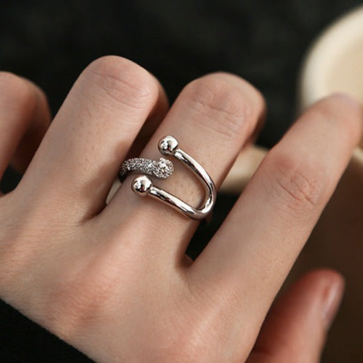 Crossover Micropavé Open End Ring Jewelry