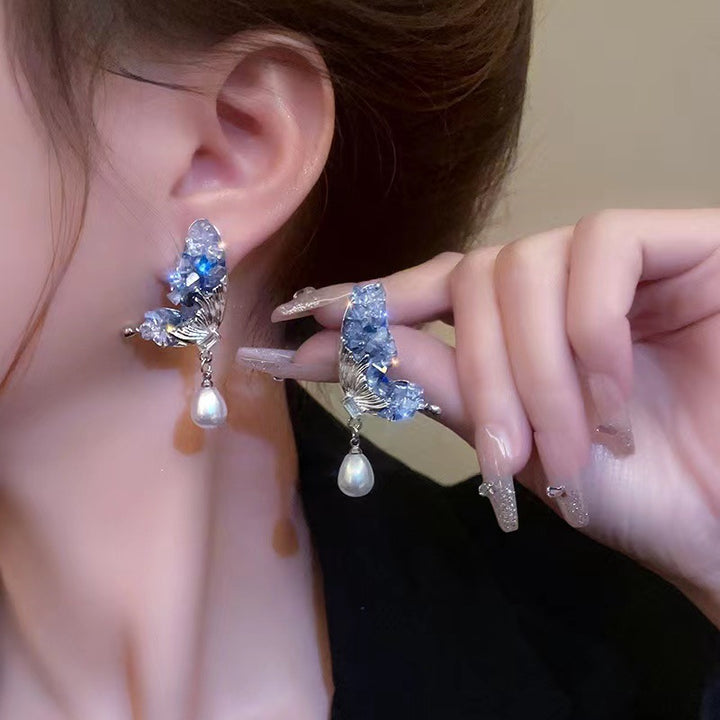 Butterfly Wing Crystal Earrings