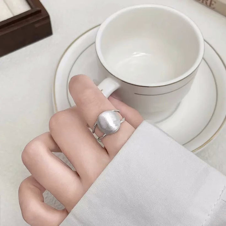 Brushed Round Ball Ring