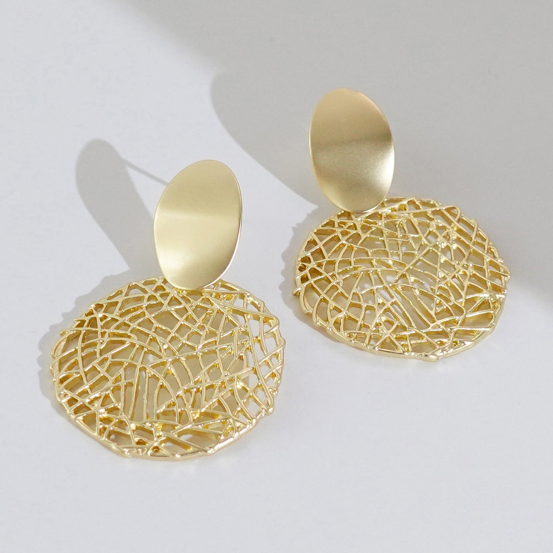 Round Hollow Earrings