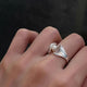 Pearl Shell Adjustable Ring — Freshwater Pearl | One Size Fits All | Sterling Silver & Copper