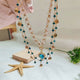 Blue Heart Shell Double Layered Necklace