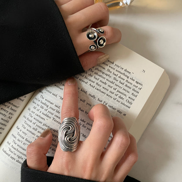 Vintage Floral Geometric Ring