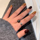 S925 Sterling Silver Black and Gray Pearl Ring
