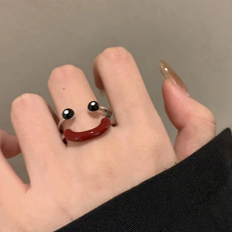 Cute Smile Adjustable Ring