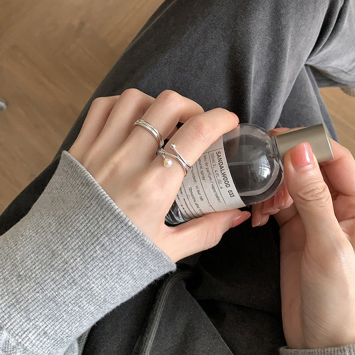 Asymmetrical Pearl Ring