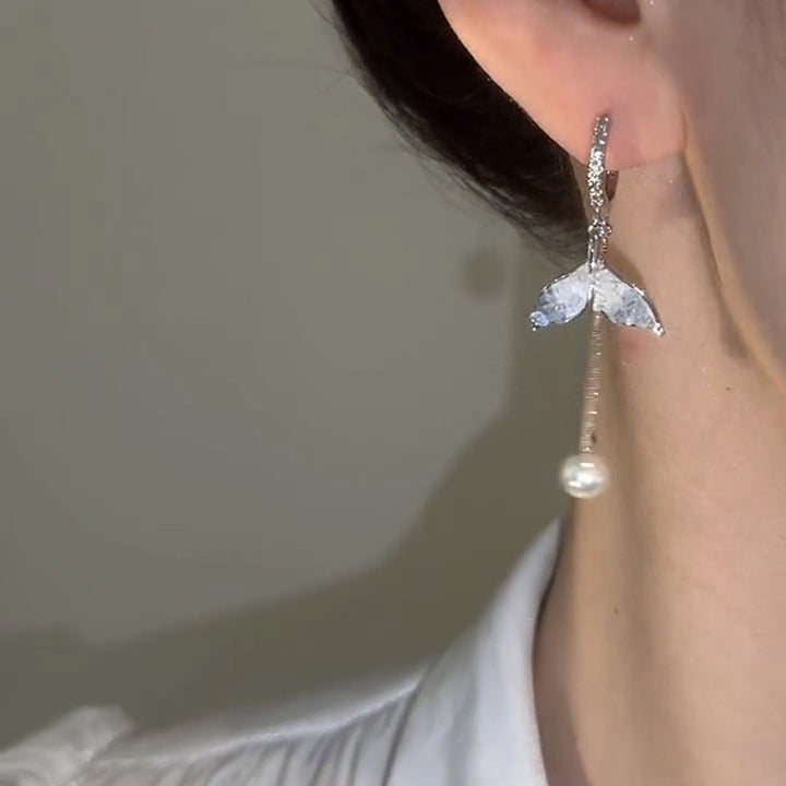 Spring/Summer Gradient Blue Fishtail Earrings