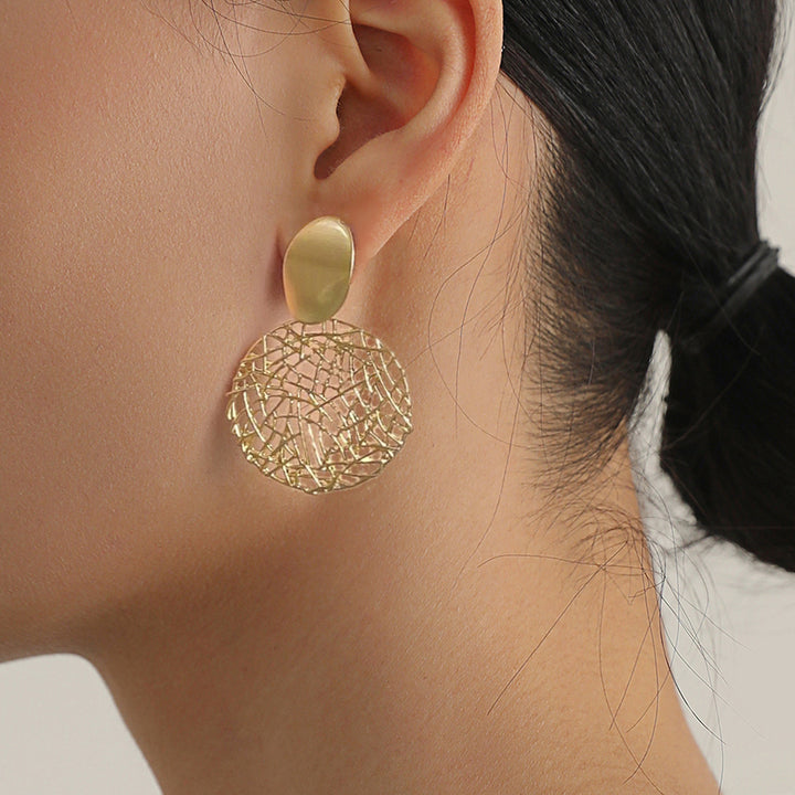 Round Hollow Earrings