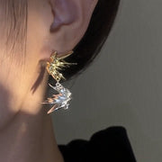 Gold and Silver Wings Earrings