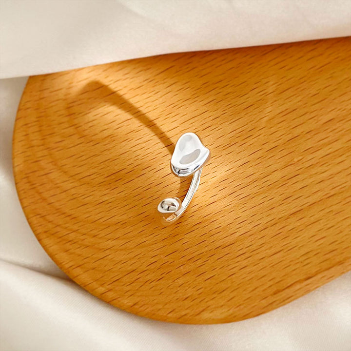 Sterling Silver Irregular Heart Ring