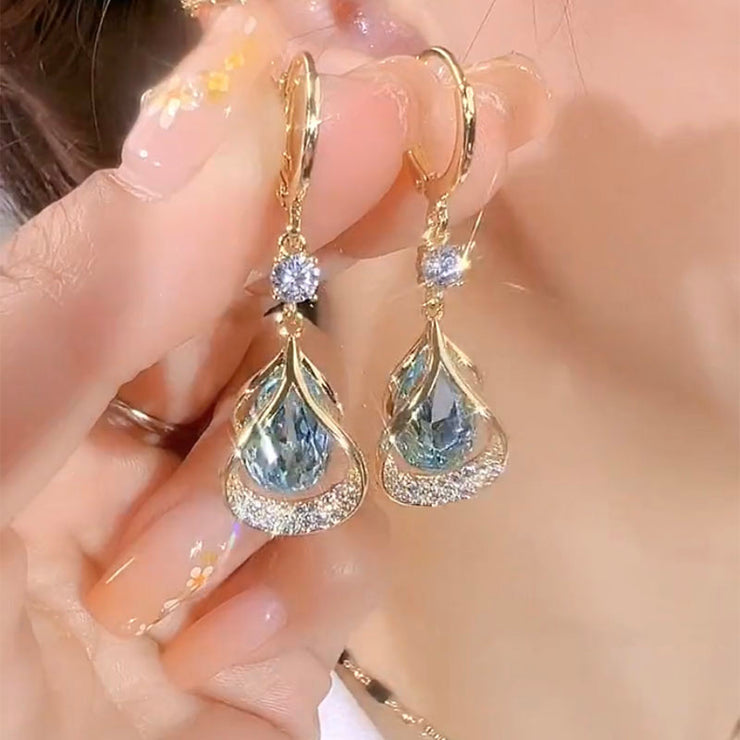 Simple Cat's Eye Drop Earrings