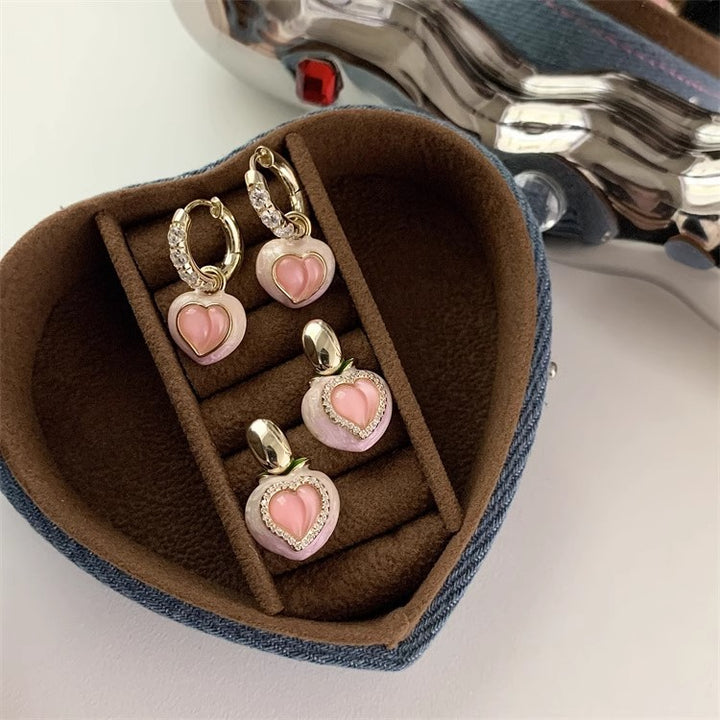 Sweetheart Pink Peach Earrings