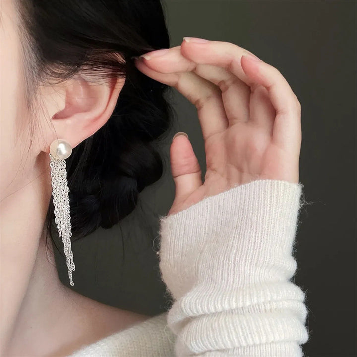 Pearl Tassel Earrings