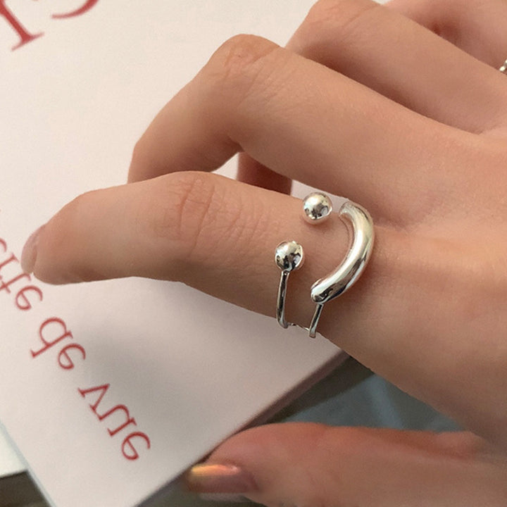 Smiley Face Sterling Silver Ring