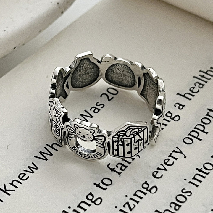 Gingerbread Man Adjustable Ring