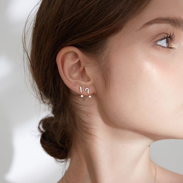 Sterling Silver '！？'Earrings