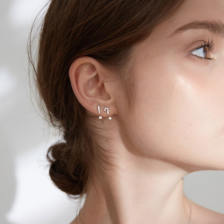 Sterling Silver '！？'Earrings