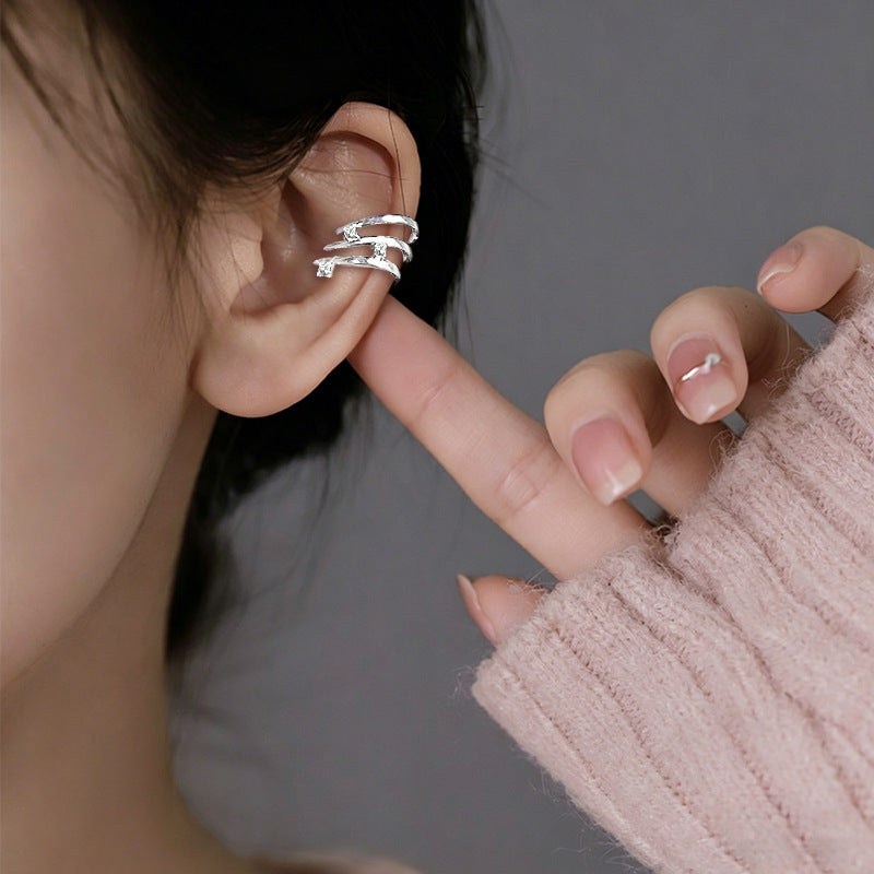 Minimal Crystal Ear Cuff