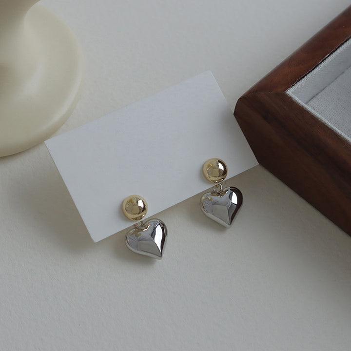 3D Heart Clashing Earrings