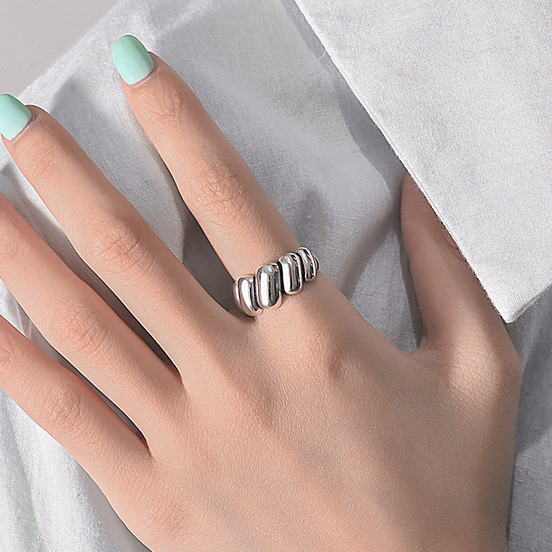 Sterling Silver Twill Twist Ring