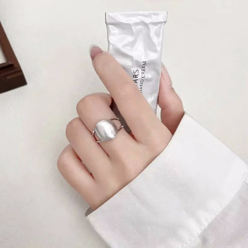 Brushed Round Ball Ring