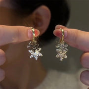 Mini Snowflake Zirconia Earrings