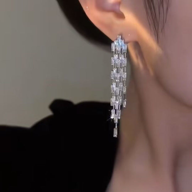 Diamond Tassel Earrings